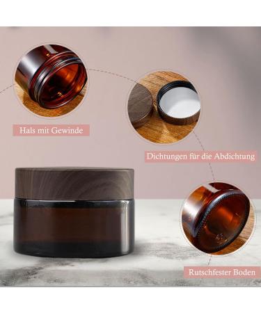 Tokincen 12-Pack Amber Glass Cream Cans - 15ml & 20ml Refillable Containers with Lids | Brown Glass Storage - Buy Online on SooperMarket.com