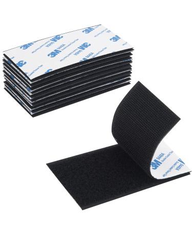 Hook and Loop Tape 2in x 4in 10 Pairs  Slef Adhesive Interlocking Tape Strip  Mounting Tape Heavy Duty Adhesion  Hook Lopp Fastener Double Sided Tape Sticky Back Fastener