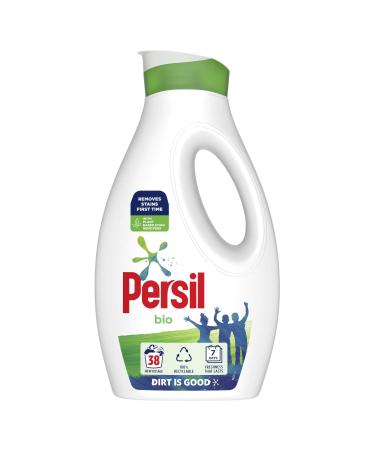 Persil Bio Laundry Washing Liquid Detergent stain removal first time 100% recyclable bottle 38 wash 1.026 l