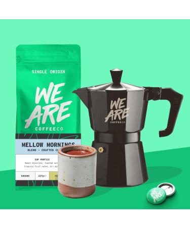 Coffee Ground for Cafetiere 227g Bag Mellow Mornings Blend Ground Coffee Chocolate Nuts & Fruits Notes 100% Arabica & Robusta Medium Roast Coffee Single Origin (We Are Coffee Co) Ground Cafetiere 227 g (Pack of 1) - Buy Online on SooperMarket.com
