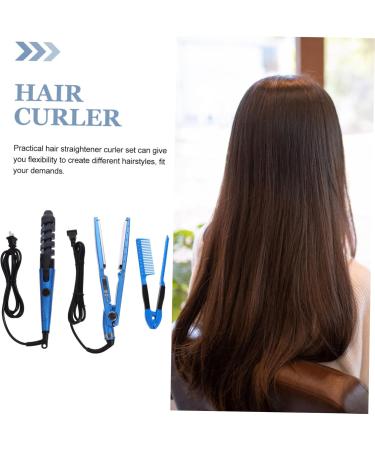 BELLIFFY 1 Set Curling Iron Set Hair Rollers Hair Curler Curling Wand Comb Hair Straightener for Women Copper - Buy Online on SooperMarket.com