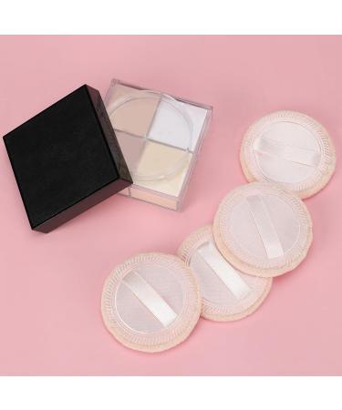 12 Soft Beige Makeup Powder Puffs - Ideal for Loose Setting & Pressed Powder | Cotton Face Pads for Flawless Skin - Buy Online on SooperMarket.com