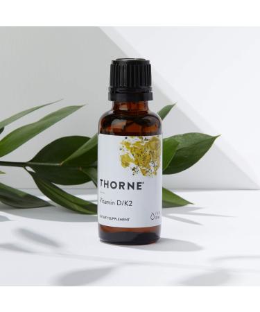 Thorne Vitamin D/K2 Liquid (Metered Dispenser) - Dietary Supplement with Vitamins D3 and K2 to Support Healthy Bones and Muscles - 1 Fluid Ounce (30 mL) - Buy Online on SooperMarket.com