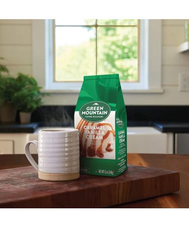 Green Mountain Coffee Roasters Caramel Vanilla Cream Ground Coffee 12 oz - Light Roast - Bagged Flavorful Ground Coffee - 1 Pack - Buy Online on SooperMarket.com