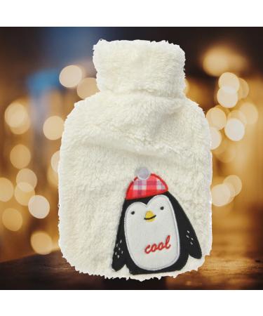Soft Plush Penguin Hot Water Bottle - Cute Animal Embroidery - 0.85L 28x18 cm - Perfect for Comfort & Warmth - International Shipping - Buy Online on SooperMarket.com