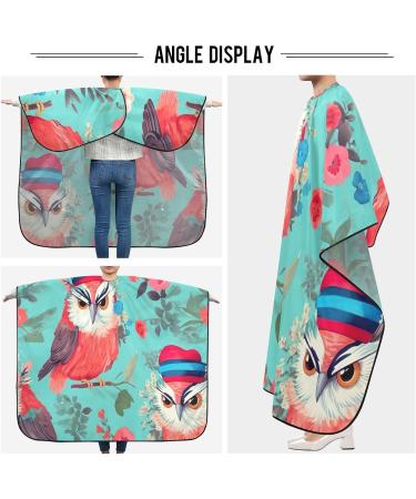 Kigai Cute Owls Barber Cape | Professional Waterproof Hair Cutting Cape for Men & Women with Adjustable Snap Closure - Buy Online on SooperMarket.com