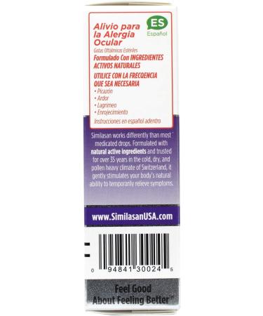 Similasan Allergy Eye Relief Drops 0.33 oz (Pack of 3) - Natural Relief for Allergies - Buy Online on SooperMarket.com