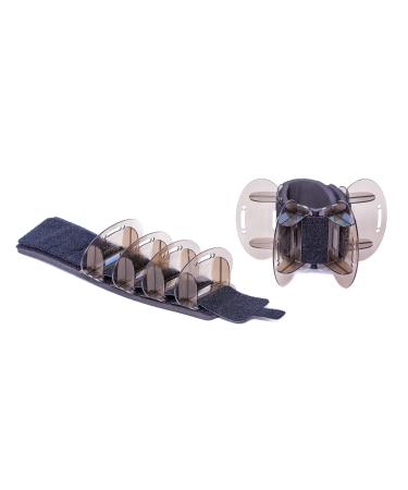 AquaLogix Medium Resistance All Purpose Hybrid Aquatic Training Fin Set - Smoke - Includes Online Access Demonstration Video & Workout Program - Pair (MRPCFIN)