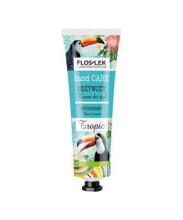 Floslek nourishing hand cream tropic |50 ml |Gives moisture regenerated smoothes |For all skin types |Dermatologically tested |Made in the EU