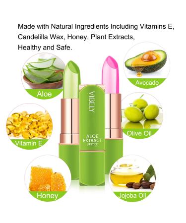 Kaynest Lips Aloe Vera Lipstick Set-A - Long Lasting Moisturizing Nutritious Lip Balm for Magic Color Change - 2 Packs - Buy Online on SooperMarket.com