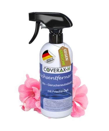 Coverax organic odor remover with a pleasant fragrance I enzyme cleaner & odor neutralizer I caturin dogurine strict smells remove on couch car carpet i odor neutraler spray 500ml