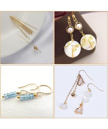 2000Pcs Assorted Head Pins Set for Jewelry Making - DIY Craft Kit with Ball, Flat, and Eye Pins in Silver and Gold - Buy Online on SooperMarket.com
