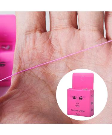 Pink 10M Microblading Mapping String | Mess-Free Eyebrow Positioning Tool | Semi-Permanent Brow Ruler for Perfect Makeup - Buy Online on SooperMarket.com
