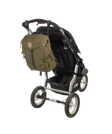 Casual Olive Baby Diaper Backpack with Diaper Pad Stroller Attachment & Bottle Warmer - Water Repellent Outdoor Gear - Buy Online on SooperMarket.com