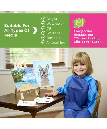 Artist Quality 8x10 Canvas Boards - 20 Pack, Triple Primed with Gesso, Pure Cotton, Individually Wrapped - Buy Online on SooperMarket.com