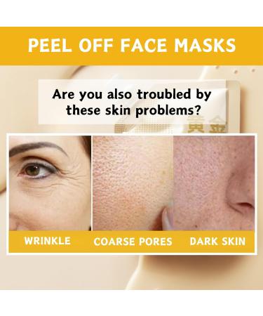 Peel Off Face Masks Retinol Gold Foil Peel Off Mask Gold Facial Mask Anti Wrinkle Anti Aging Face Mask Skincare Blackhead Remover Moisturizing Gold Mask Fade Fine Lines Brightening - Buy Online on SooperMarket.com