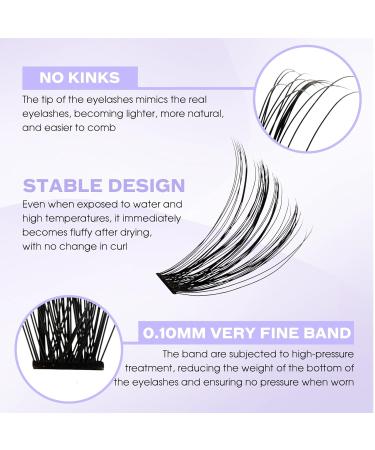 Buy Individual Eyelashes - 240 PCs DIY Cluster Eyelash Curl Mix 16-20mm for Extensions at Home - Buy Online on SooperMarket.com