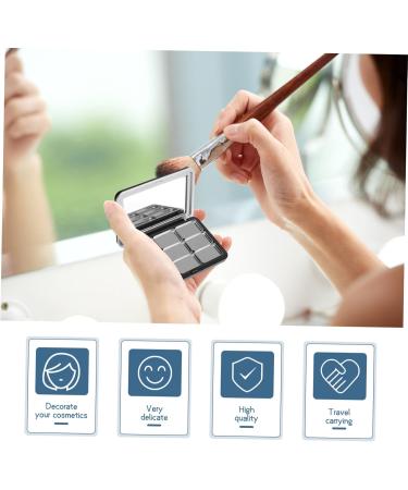 FOYTOKI 1pc Eye Shadow Box Refillable Lipstick Container Fillable Eyeshadow Container Refillable Blusher Container Travel Makeup Plate Travel Eyeshadow Container Makeup Supplies 11x7.4cm Black - Buy Online on SooperMarket.com