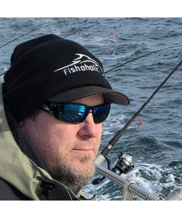 Fishoholic Polarized Fishing Sunglasses -5 Color Options- w Case Pouch UV400 Fishing Gift Gloss Black Blue Mirror - Buy Online on SooperMarket.com