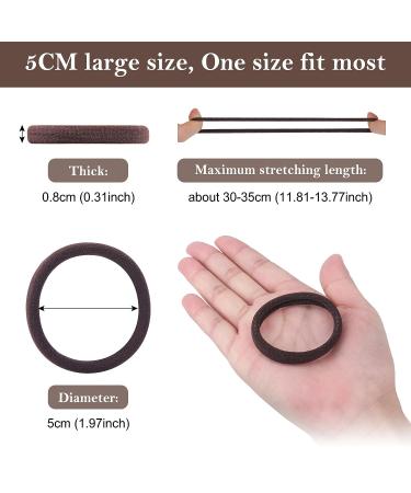 100PCS 2 Dark Hair Ties for Women - Seamless Thick Hair Bands, Elastic Ponytail Holders - No Damage Hair Ties in Dark Colors - Buy Online on SooperMarket.com