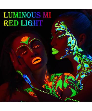 Buy Neon Face Body Paint Sticks Kits - Glow in the Dark DE LANCI Blacklight Reactive Makeup for Adults & Kids - Perfect Blendable Neon Party Supplies in Yellow Red & Green - International Shipping Available - Buy Online on SooperMarket.com