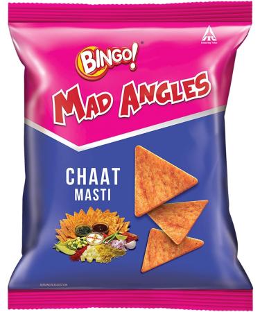 Bingo! Mad Angles Corn-Based Crunchy Chips Perfect for Snacking (Pack Of 4) Delicious Tasty And Twisty Treat Sold By Kidzbuzz (Bingo Mmmmm Masala) - Buy Online on SooperMarket.com