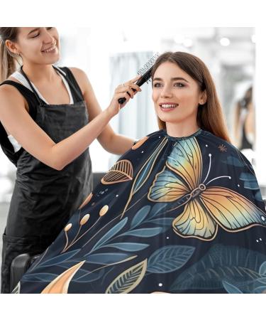 Kigai Butterfly Leaf Barber Cape - Professional Waterproof Hair Cutting Cape for Men & Women with Adjustable Snap Closure | Salon Essential - Buy Online on SooperMarket.com
