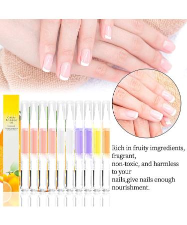 15pcs Fruity Cuticle Oil Pens for Nail Moisturization - Nail Treatment with Soft Brush - 10 Scents - Nail Nourishment & Repair - Buy Online on SooperMarket.com