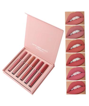 Liquid Lipstick Set 6PCS Non-Stick Matte Waterproof Lipsticks | Long Lasting & Fade-Resistant | Perfect Gift for Women & Girls - Buy Online on SooperMarket.com