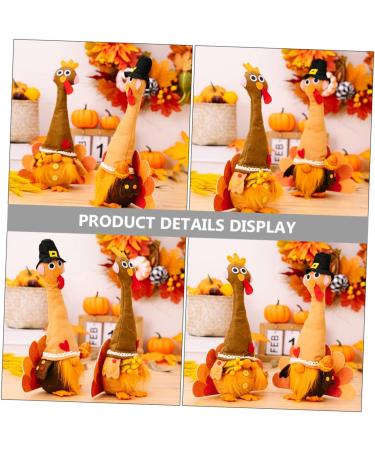 Alipis Dwarf Turkey Decor Ornament Thanksgiving Turkey Gnome Thanksgiving Stuffed Gnome Autumn Fireplace As Shown 1 35X6X5CM - Buy Online on SooperMarket.com