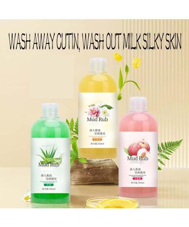 350ml Rubbing Mud for Skin - Mud Rubbing Artifact Mud Scrub Cream Rubbing Mud Gel Mud Rub Exfoliating Mud Run Scrub Cream Skin Cleansing Gel Mud Rub Gentle Exfoliation for Whole Body (Peach) - Buy Online on SooperMarket.com