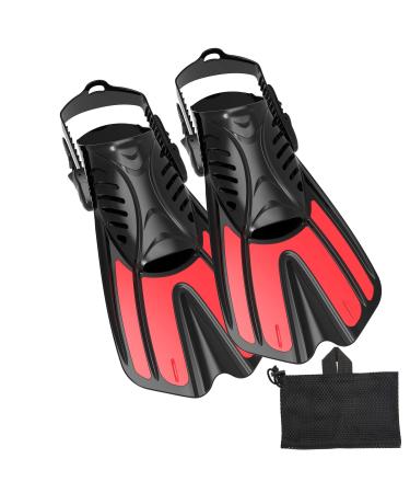 Diving fins Snorkeling Gear for Adults Snorkel fins ,Swim fins Open, Adjustable, Men, Women, Children, Swim Flippers S/M(Adult US Size 4.5-8.5) PINK