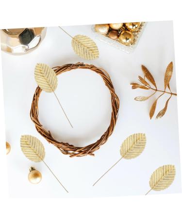 CORHAD 200pcs Faux Flowers Leaf Faux Crafts Leaves Fabric Floral Leaves Snowflakes Silicone Molds Boutonniere Leaves Home Supply Corsage Leaf Office Polyester Small Leaves Charm 10.5X3.2cm Golden - Buy Online on SooperMarket.com