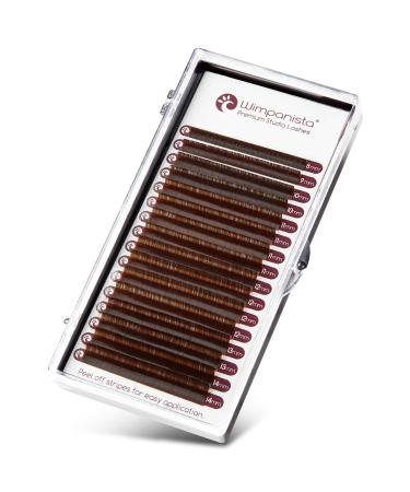 Shop Volume Eyelashes C Curl - 0.07mm Silk Lashes 8-14mm Mix - Brown Eyelash Extensions - 16 Strips - International Shipping - Buy Online on SooperMarket.com