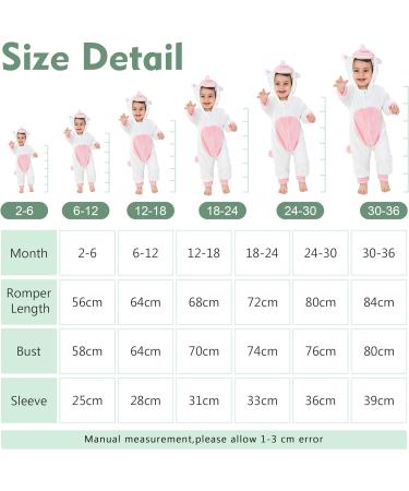 COOKY.D Baby Hooded Rompers | Winter Flannel Jumpsuit Pajamas | 18-24 Months | White - Buy Online on SooperMarket.com