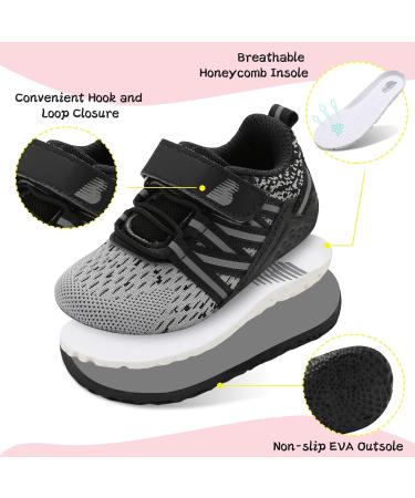 JOINFREE Baby Sneakers 6-12 Months Grey - Soft Anti-Slip Sole Infant Toddler Shoes for First Walkers - Breathable Athletic Running Shoes - Buy Online on SooperMarket.com