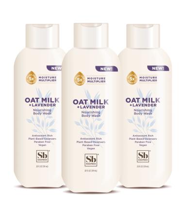 Soapbox Body Wash Oat Milk + Lavender Body Wash Body Wash for Women Men | Vegan + Antioxidant Rich Moisturizing Calming Body Wash with Shea Butter Peptides & Keratin Promoting B3 3 Pack 20oz Each Oat Milk & Lavende...