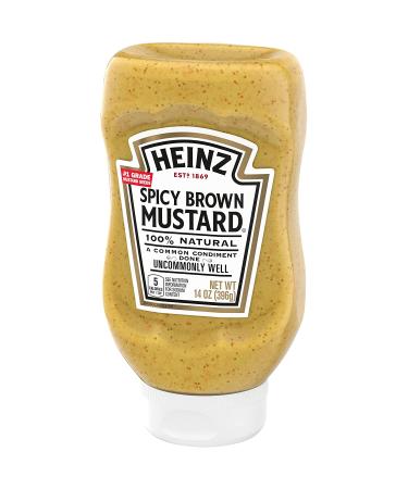 Heinz Spicy Brown Mustard 14 oz - Tangy and Bold Flavor | Shop Now! - Buy Online on SooperMarket.com