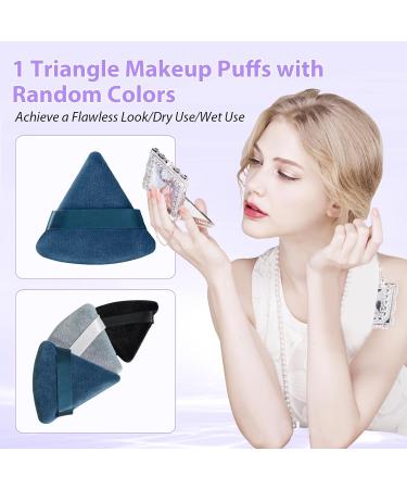 HEYMKGO 12pcs Professional Makeup Brushes Set with Transparent Handles - Ideal for Foundation, Blending, and Eyeshadow - Purple Triangle Puff Included - Buy Online on SooperMarket.com