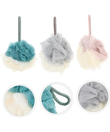 Angoily 3pcs Bath Ball Set - Mesh Shower Sponge & Loofah Pouf for Luxurious Cleansing | International Shipping Available - Buy Online on SooperMarket.com