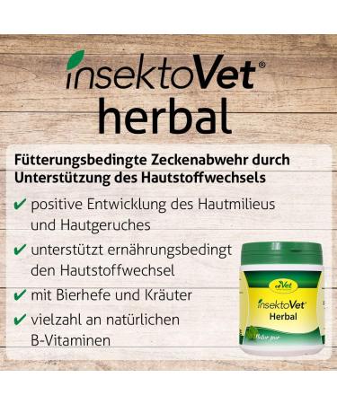 CDVet Insectovet Herbal 100g - Natural Nutritional Supplement for Dogs | Boost Skin Health with Vitamins & Minerals - Buy Online on SooperMarket.com