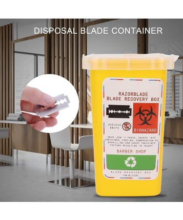 Sharps Disposal Container Disposal Blade Container Barbershop Hair Salon Shaving Knife Blade Disposal Collect Box for Home and Professional use(yellow) - Buy Online on SooperMarket.com