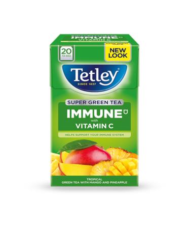 Tetley Green Tea Immune Mango and Pineapple 2x20 Tea Bags.
