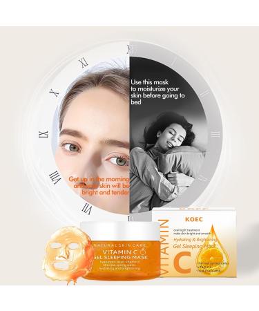 Vitamin C Sleep Overnight Face Mask 150g Hyaluronic Acid Moisturising Sleeping Mask For Shrink Pore Hydrating & Brightening Gel Face Mask Korean Face Mask Vitamin C Anti Aging Face Cream - Buy Online on SooperMarket.com