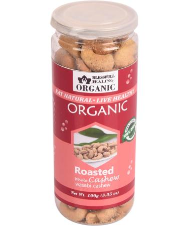Blessfull Healing Organic Natural Vegan Wasabi Roasted Whole Cashew Nuts Crunchy Kaju 150 Gram - Buy Online on SooperMarket.com