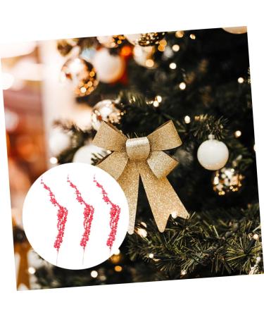 HOMSFOU 9 pcs crafts branch christmas tree red fruit christmas berry spray crafts berry picks dragon beard Foam berry decorate Christmas Red Berry Twig Stem Accessories red berries - Buy Online on SooperMarket.com