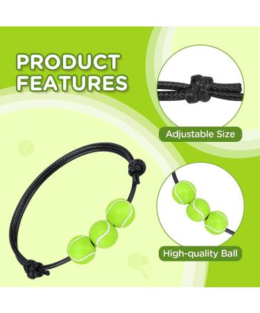 20 Pcs Tennis Charm Bracelets - Adjustable Wristbands for Girls, Women, and Teens - Sport Ball Bracelet for Tennis Party Favors and Gifts - Buy Online on SooperMarket.com