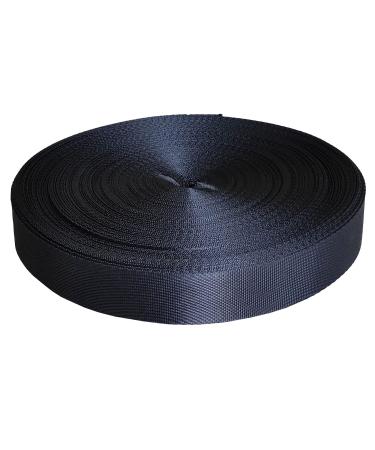 Yo-Yo2015 Nylon Webbing 1 Inch 30 Yards Durable Flat Nylon Webbing Strap for Backpack,Cargo Strap,Pet Leash or Collar,Gardening,Craft Black 01011 1 Inch--30 Yards