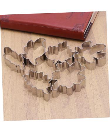 IMIKEYA 6 Pcs 430 Fondant Mold DIY Cake Mold DIY Baking Molds Dessert Molds Stainless Steel Molds Cookie Fruit medium Silver - Buy Online on SooperMarket.com