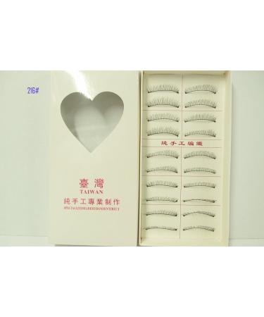 Careforyou 10 Pairs Taiwan False Eyelashes - Long Natural Handmade Cross Style #216 | Soft Makeup for Stunning Eyes - Buy Online on SooperMarket.com